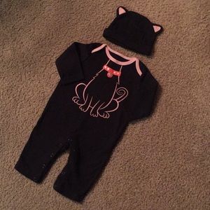 Adorable Kitty One Piece and Matching Hat